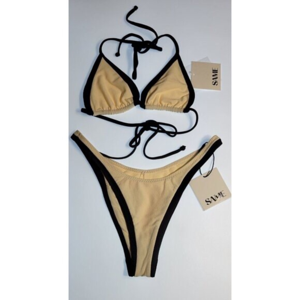 SAME LOS ANGELES 2 PC BIKINY WOMENS Top And High Weist Bottom SZ M Swim